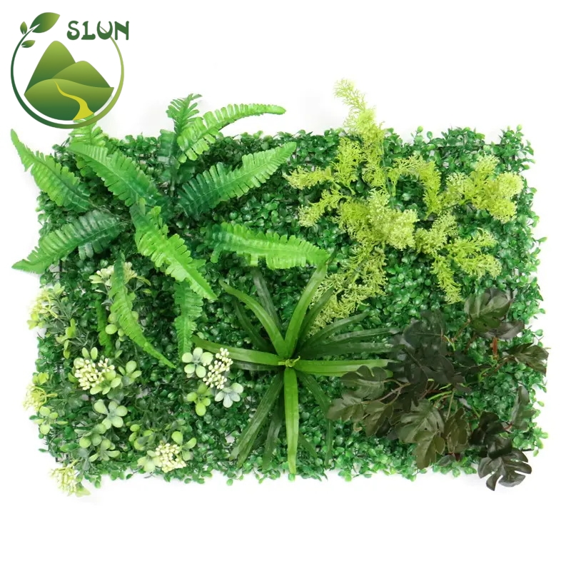 20in Grama Artificial PARA Pared Garden Balcony Artificial Boxwood Greenery Backdrop Grass Hedge Fence Vertical Wall Decor Panel