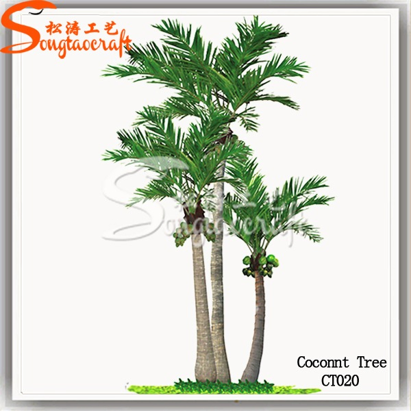 Wholesale Outdoor and Indoor Faux Artificial Face Plants Plastic Leaf Palm Trees for Sale