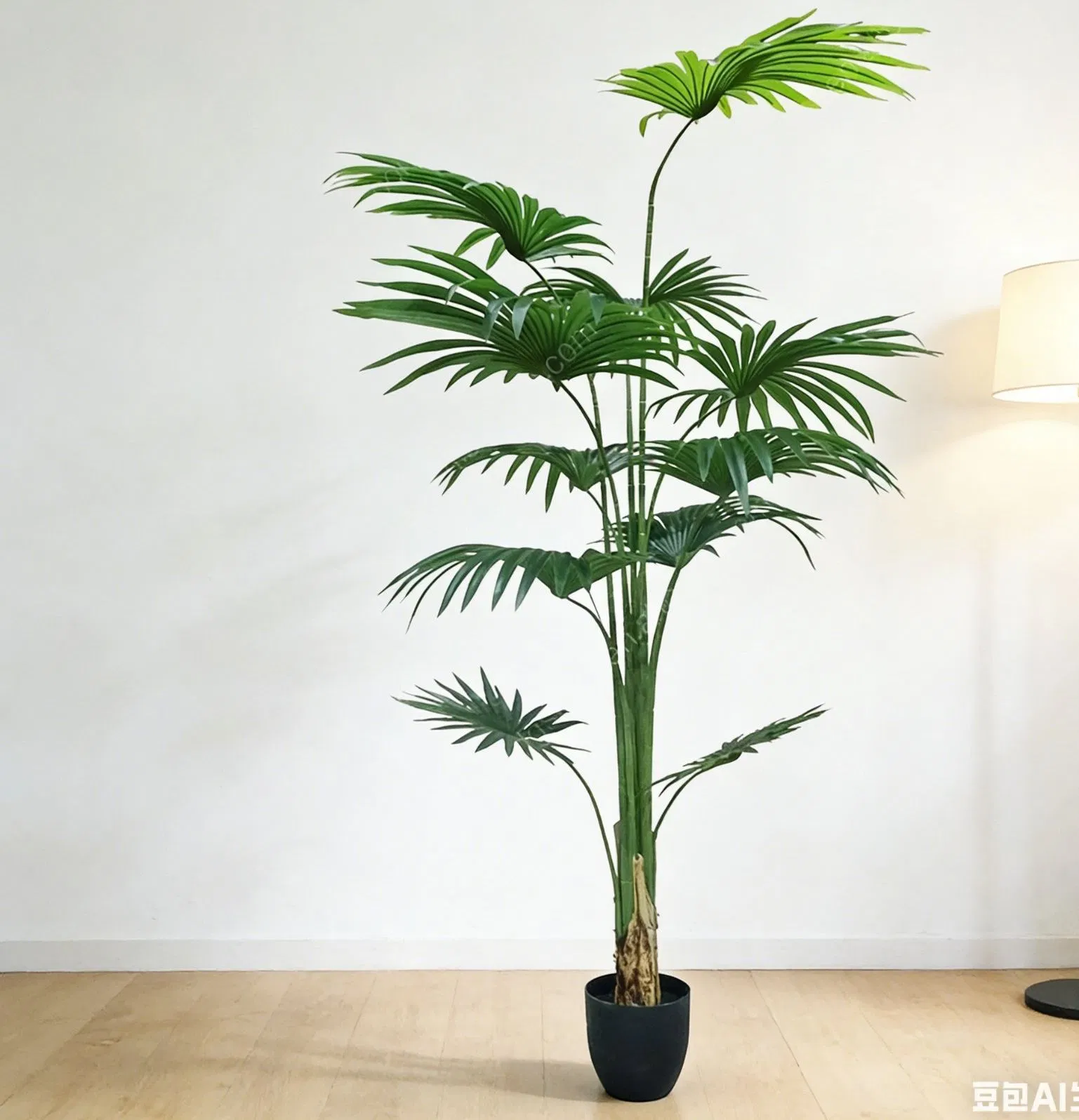 Home Decoration Potted Bonsai Artificial Fan Palm Plants Simulation Fan Palm Trees