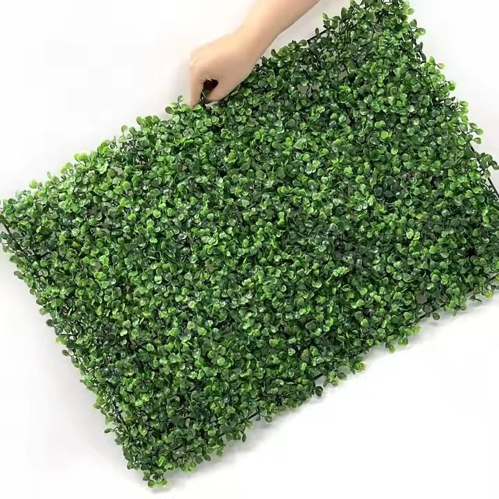 Customization 50*50cm 100*100cm Artificial Boxwood Panelstopiary Hedge Plant UV Protected