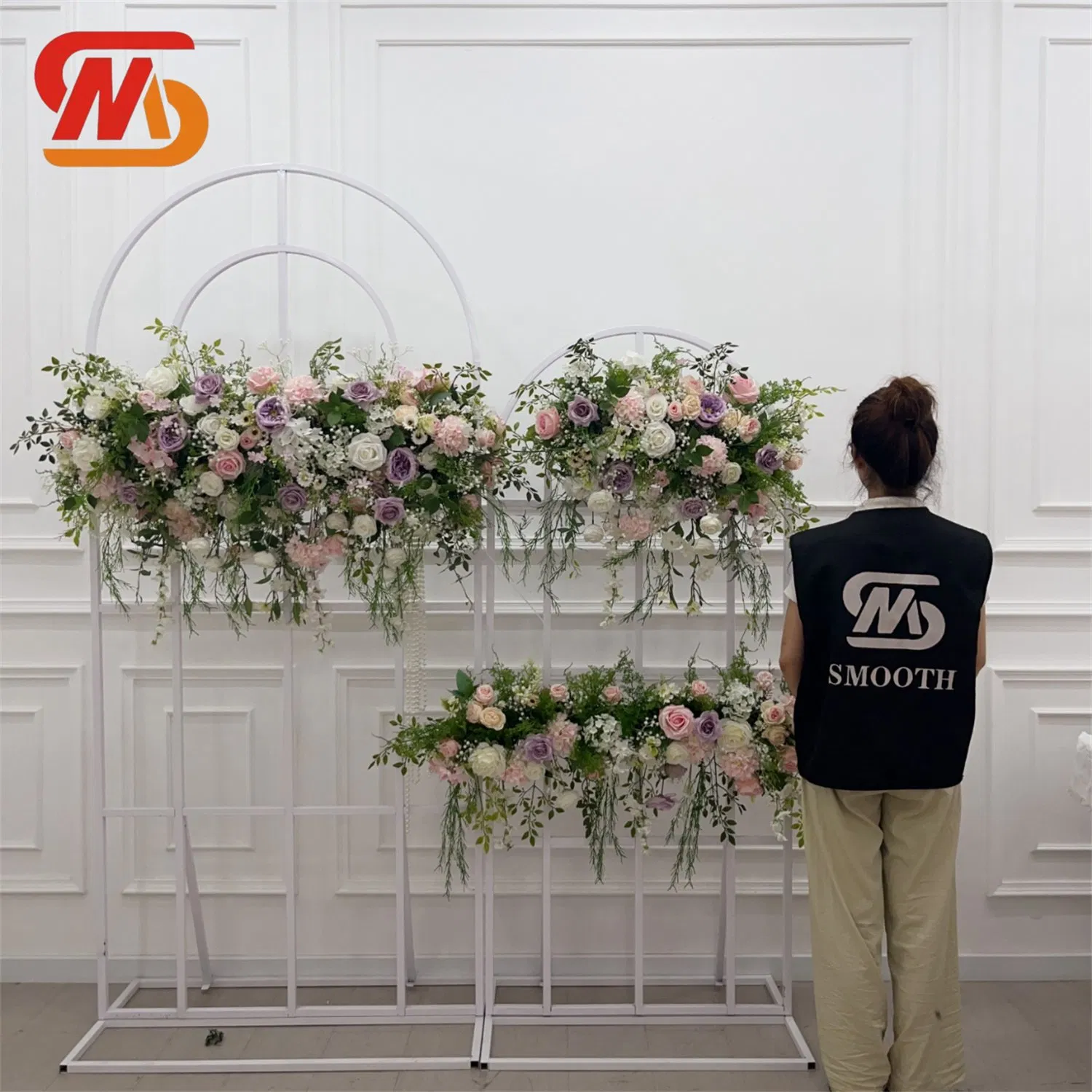 Smooth Custom Artificial Flower Table Runners Wedding Silk Flower Arrangements Event Decorations