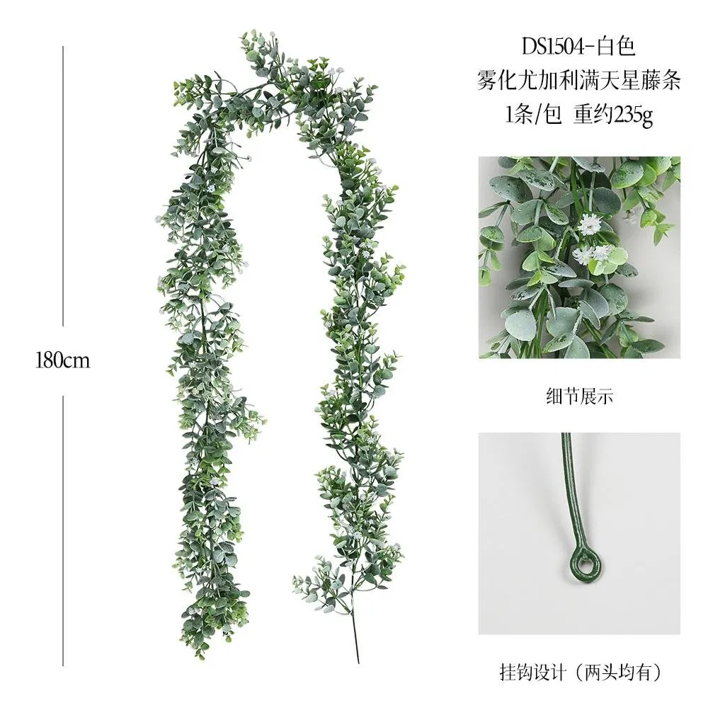Silk Artificial Hanging Vine Greenery Artificial Plant with Eucalyptus Leaves