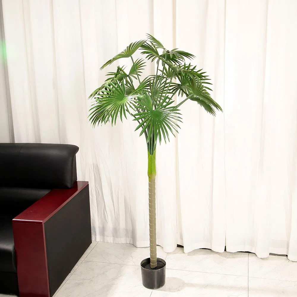 Wholesale Indoor Decoration Artificial Plants Plastic Bonsai with Pot Faux Palm Tree