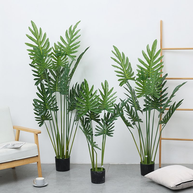 Artificial Spring Taro Leaves Water Taro Leaves Large Bonsai Decoration Green Landscape Decoration Leaves Indoor Tree