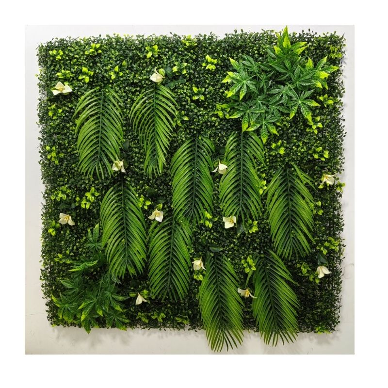 Artificial Moss and Plant Mixed Wall Panel for Interior Design