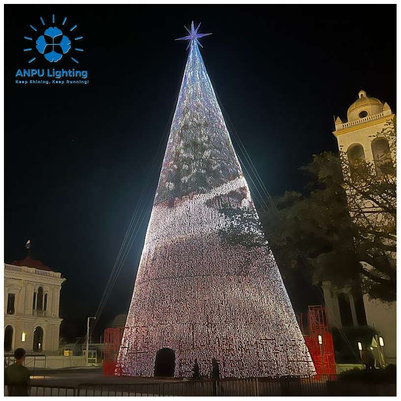 Large-Scale Festival Decoration Cone-Shaped LED Pixel Christmas Tree