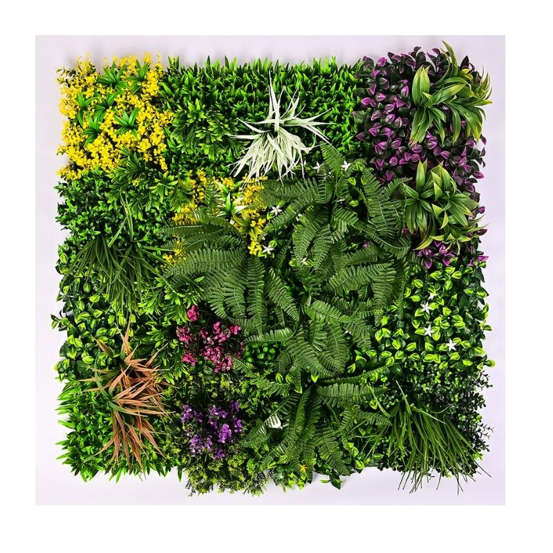 Artificial Moss and Plant Mixed Wall Panel for Interior Design