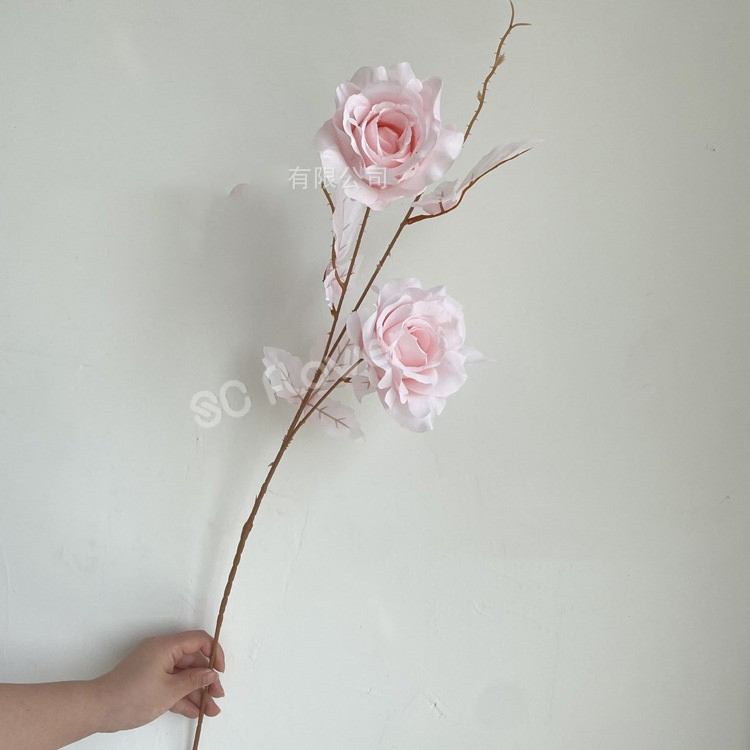 Retro Autumn Color 2 Head Silk Roses Faux Flowers Artificial Flowers for Wedding Arrangements