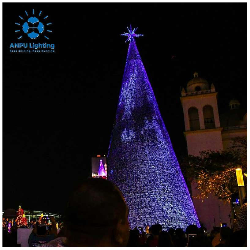 Large-Scale Festival Decoration Cone-Shaped LED Pixel Christmas Tree