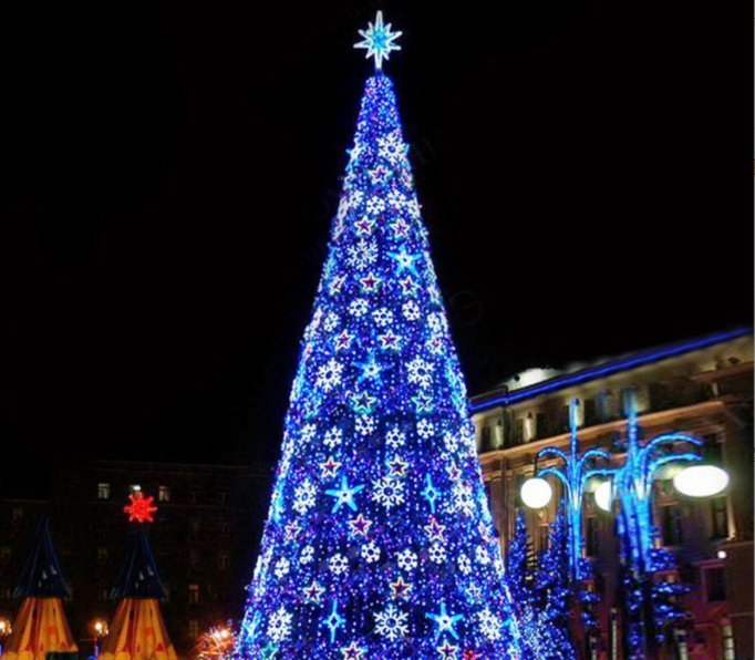 Customized Commercial Large Outdoor Giant Christmas Tree Lighting Color-Changing Commercial Decorating