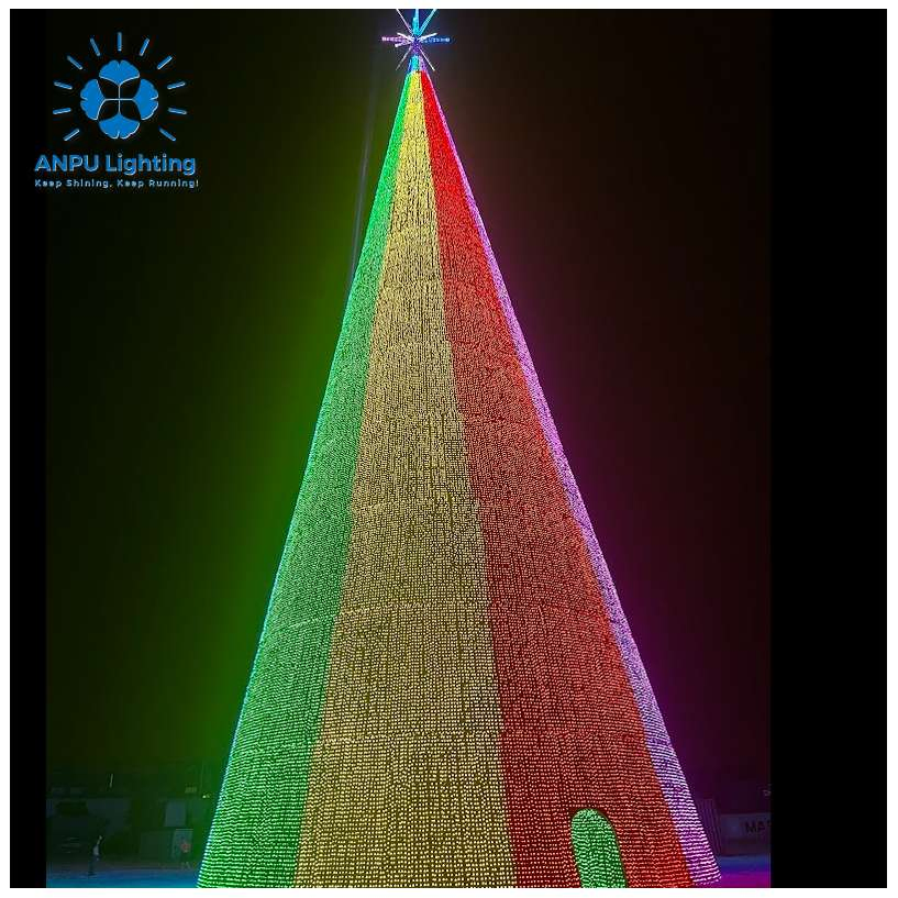 Customizable Large-Scale Lighted Giant Christmas Tree for Shopping Malls &amp; Theme Parks 50m Giant Christmas Tree