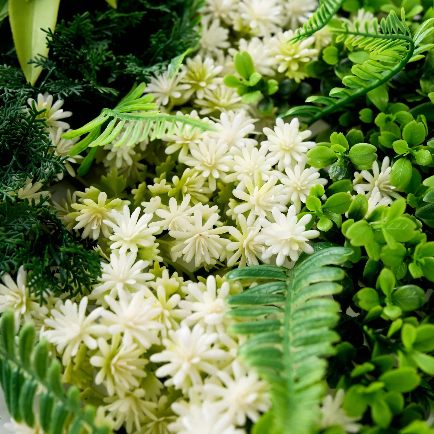 3D 100cm Artificial UV Protected PE Green Grass Panel Indoor and Outdoor Faux Plant Panel