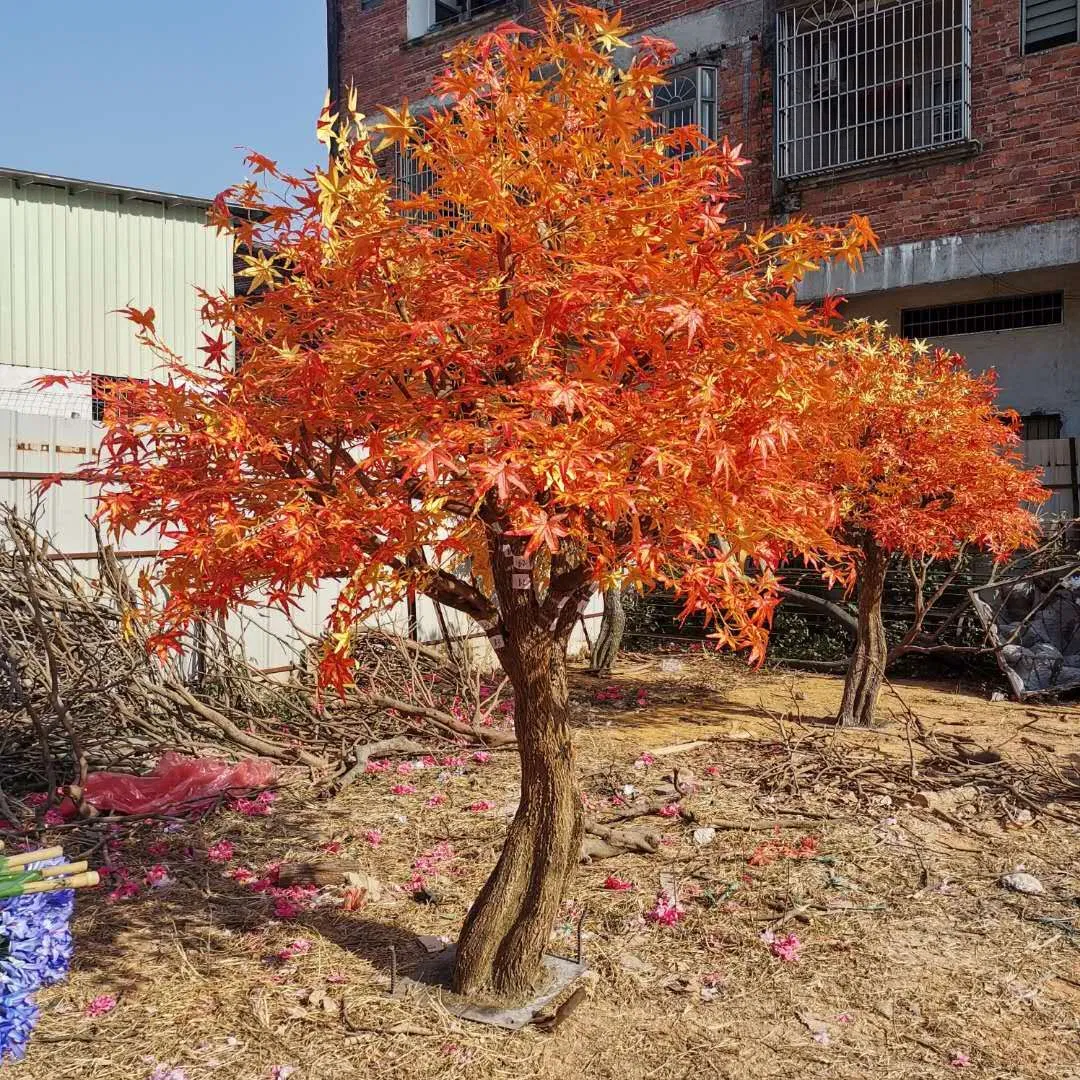 China's Large-Scale Artificial Plant Landscape Artificial Maple Tree Made of Fiberglass