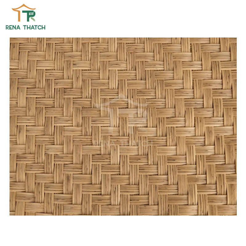 Recyclable Artificial Plastic Bamboo Synthetic Rattan Weaving Sheet Weave Rattan Mat