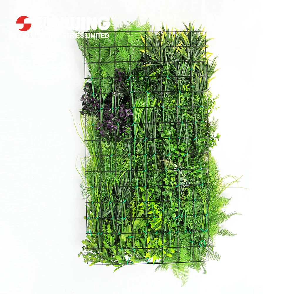 Customized Outdoor Artificial Fern Grass Mat for Vertical Garden Wall