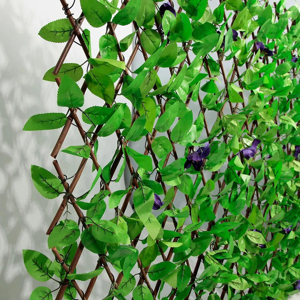 High Quality Artificial PVC Grass Hook Flower Fence UV Resistance 3 Years Flame Retardant