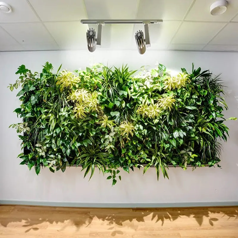 Outdoor Vertical Garden Decorative Plastic Artificial Green Wall Plants Boxwood Hedges Fence Mat Panel