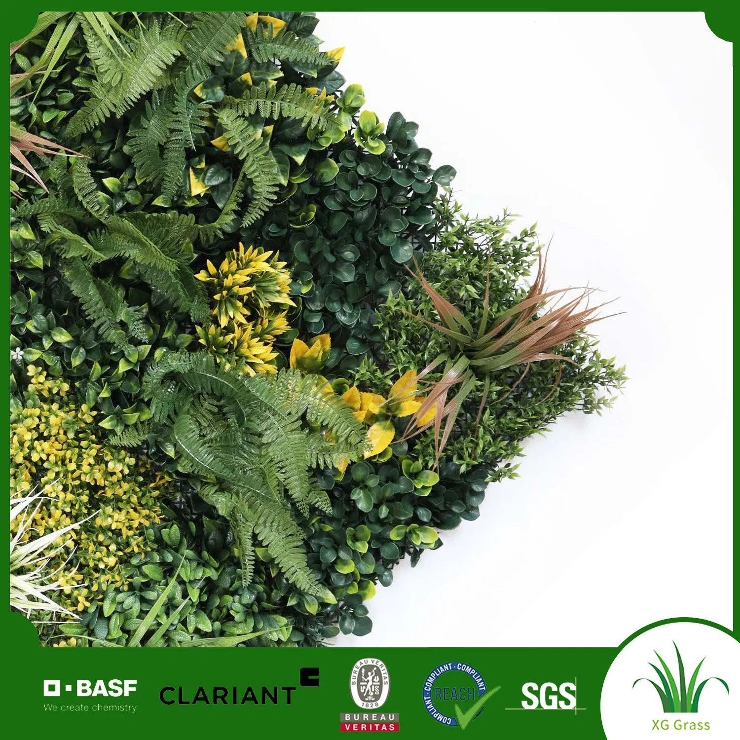 Customized ODM Fire Retardant Residential Artificial Foliage Flower Wall Artificial Grass Wall