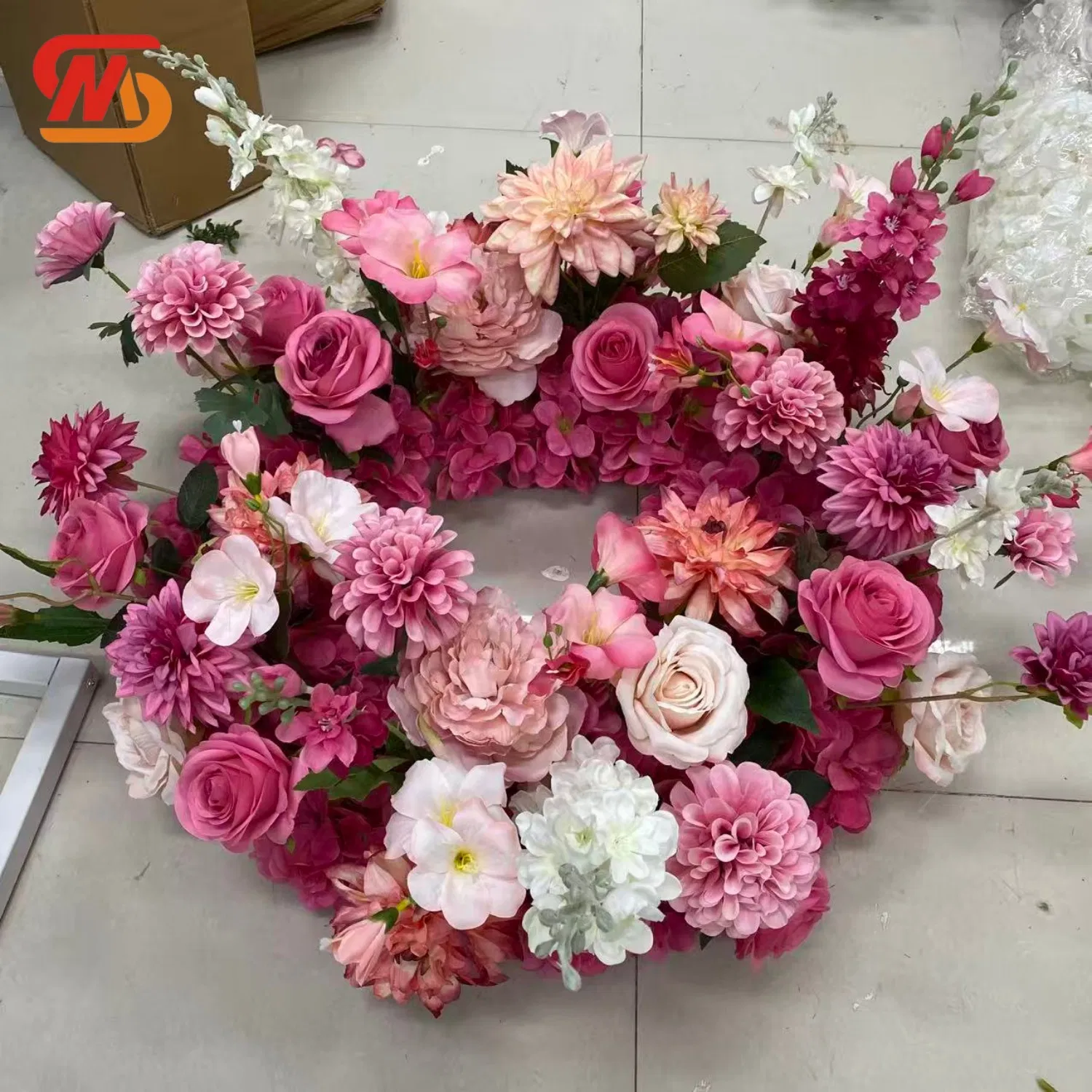 Silk Rose Pink Flower Ball