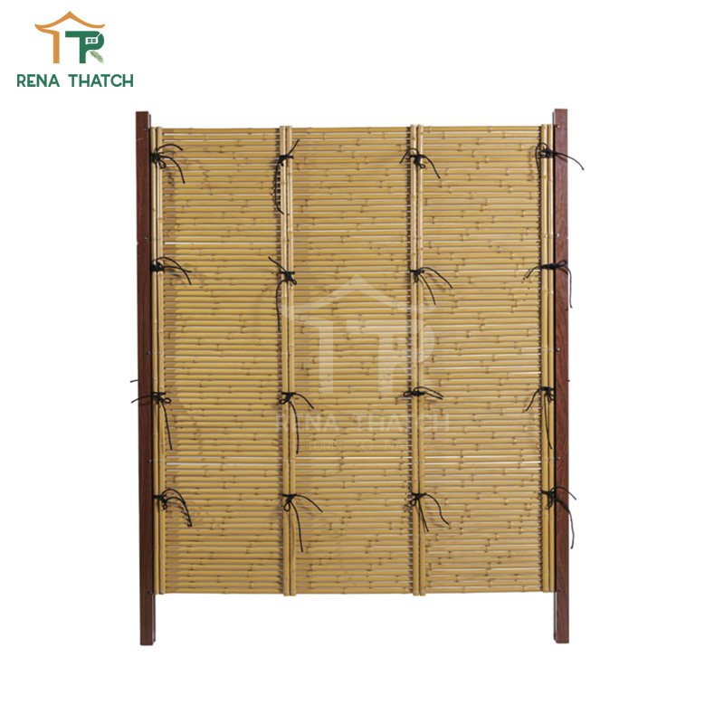 Forever Fire Resistant Plastic Bamboo Gate Artificial Bamboo Fence Faux Bamboo Privacy Fence Ceiling Cover Decoration for Garden