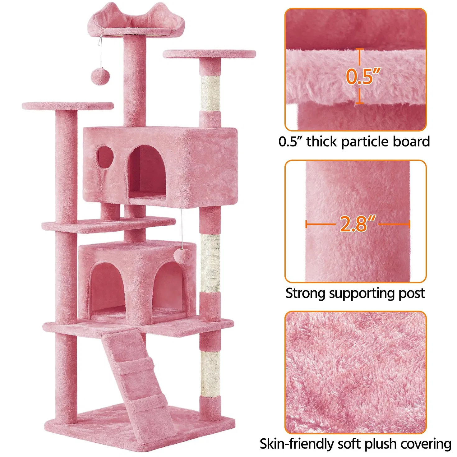 Manufacturer Wholesale Wooden Sisal Climbing Scratcher Cat Tree Tower Large