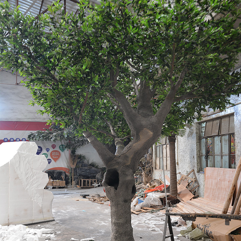 Hight Quality Fiber Glass Custom High Simulation Plastic Outdoor Indoor Large Artificial Fake Olive Tree