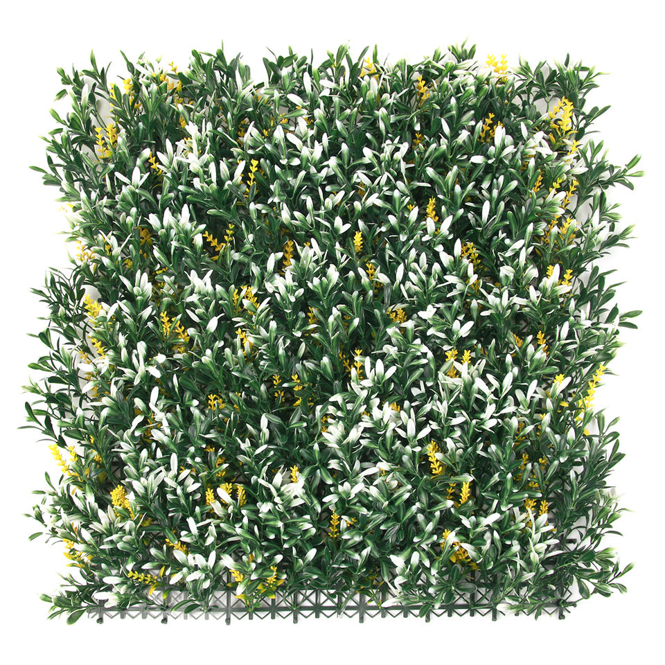 Outdoor Backdrop Green Foliage Panel Hedge Grass Artificial Boxwood Panel for Vertical Garden Decor