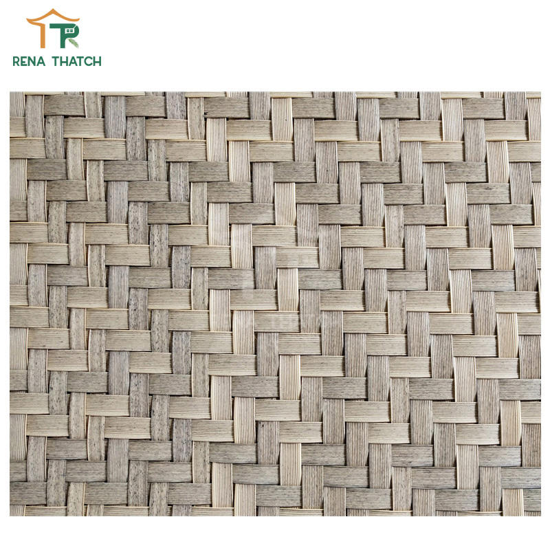 Recyclable Artificial Plastic Bamboo Synthetic Rattan Weaving Sheet Weave Rattan Mat