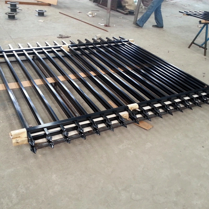 Powder Coated Black Garden Aluminum Metal Vertical Blade Slat Fence Panels