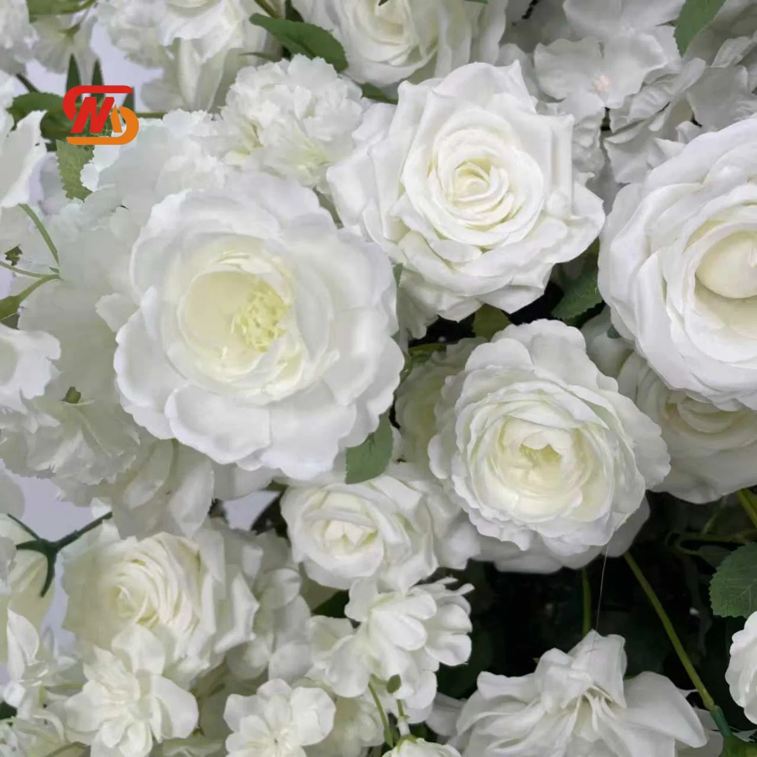 Smooth Flower Runner Arrangement Wedding Decoration White Artificial Silk Flowers