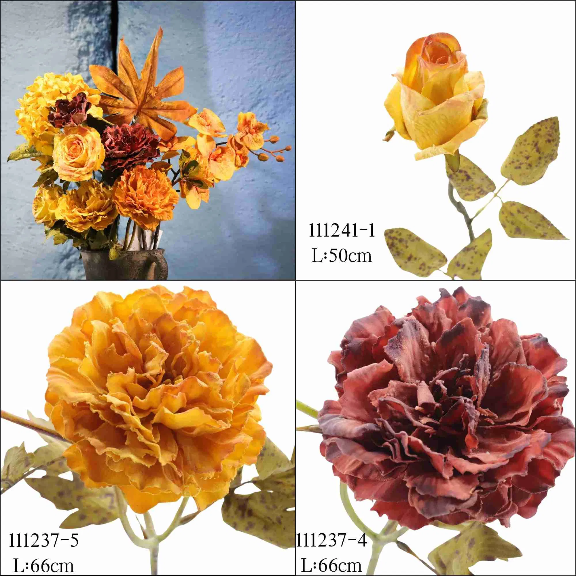 Outdoor Artificial Flower Arrangements for Room Decoration Items Wholesale Silk Flowers