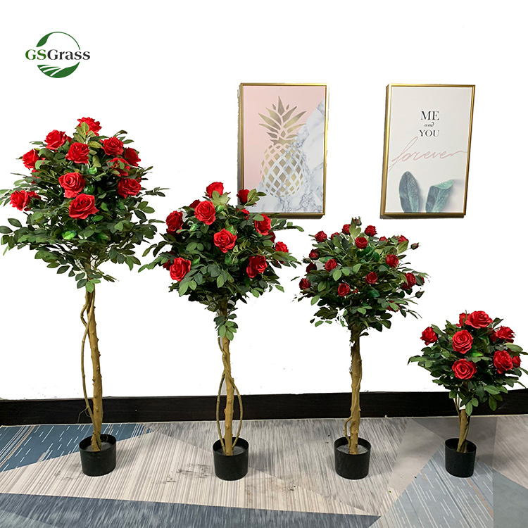 Premium Artificial Rose Tree Bonsai - Free Sample Available