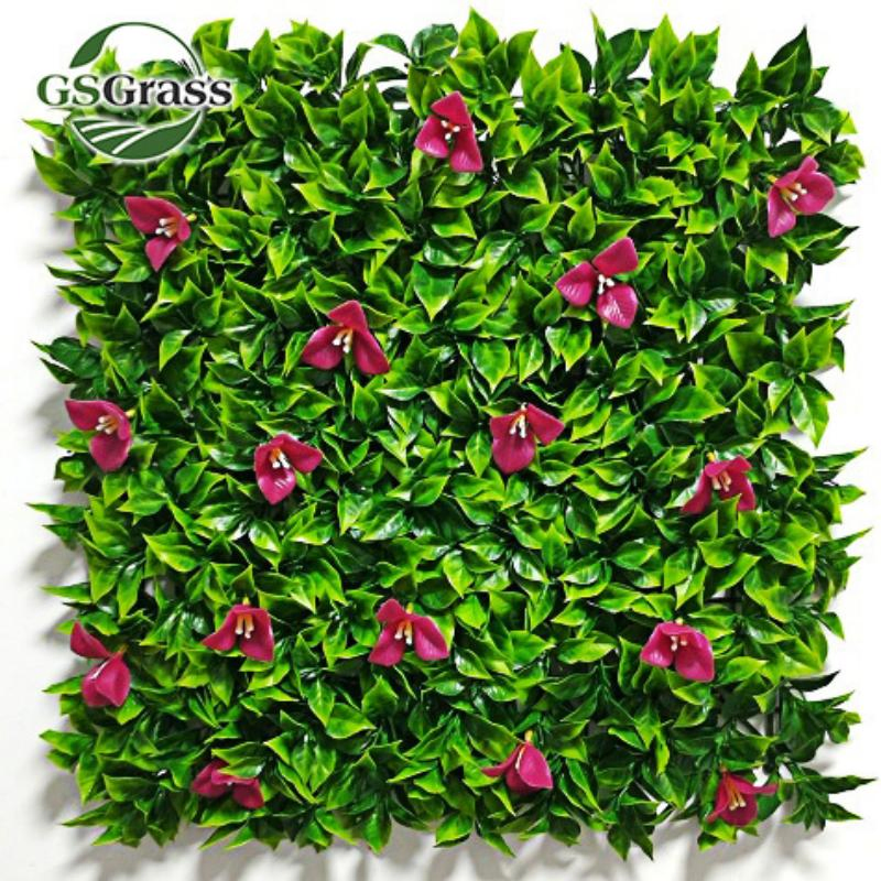 UV Protected Wholesale Decorative Green Artificial Plant Wall Boxwood Hedge for Outdoor