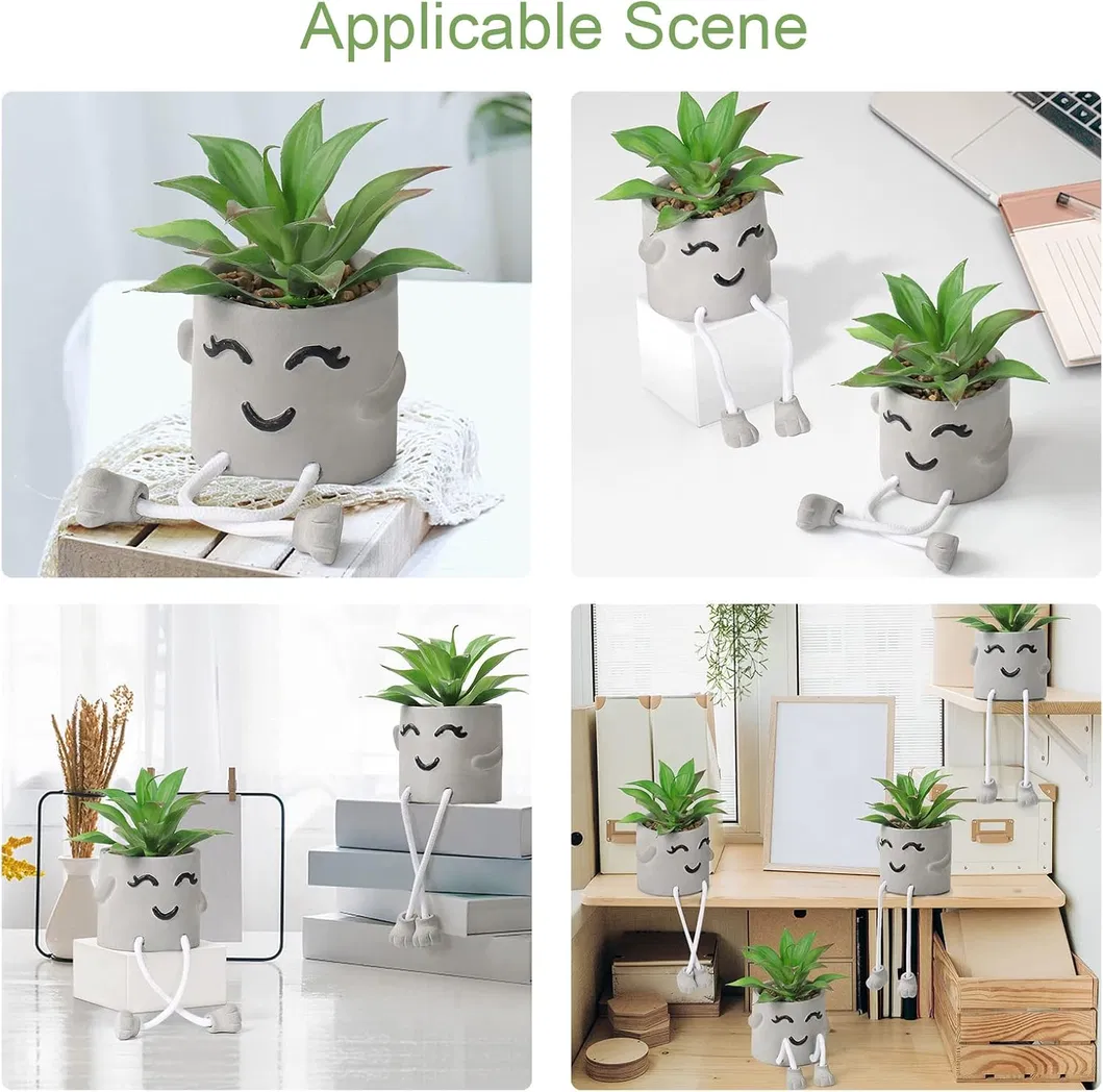 Artificial Potted Plant Cute Fake Succulent 4