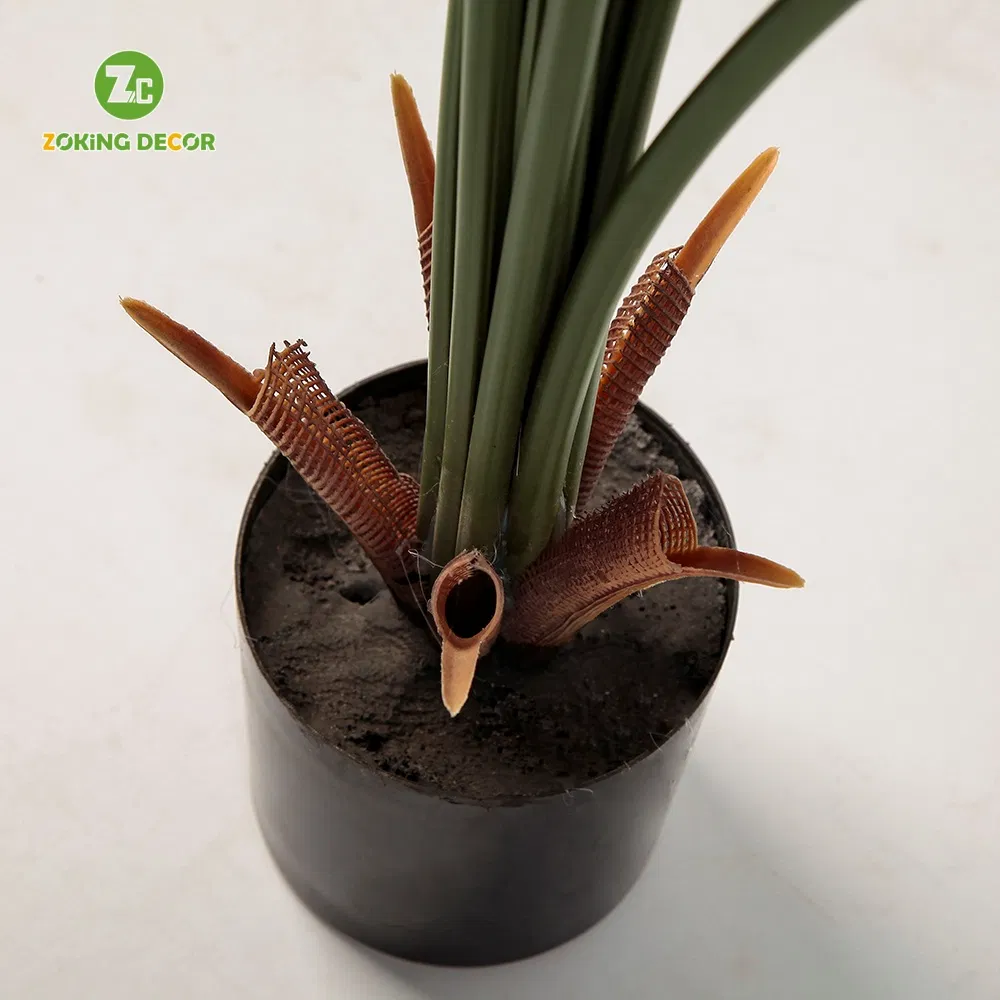 Zc Faux Hawaii Palm Green Plants Trunks Plastic Artificial Palm Tree