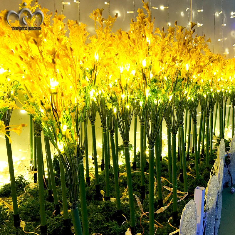 Single Rape Flower Commercial Landscape Illumination Arrangement Silk Flower Wedding Beautiful Artificial Flowers