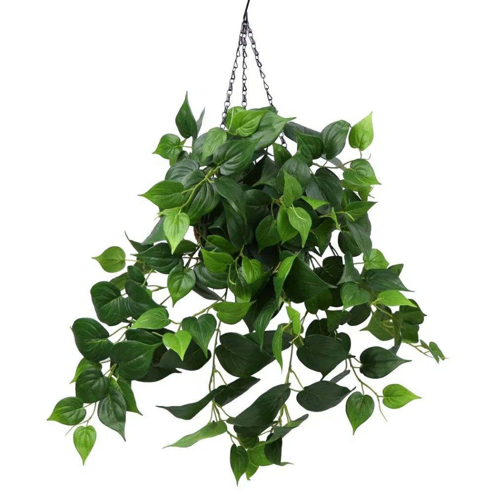 Artificial Home Outdoor Decoration Hang-Decoration Hanging Basket Faux Philo Green Plants
