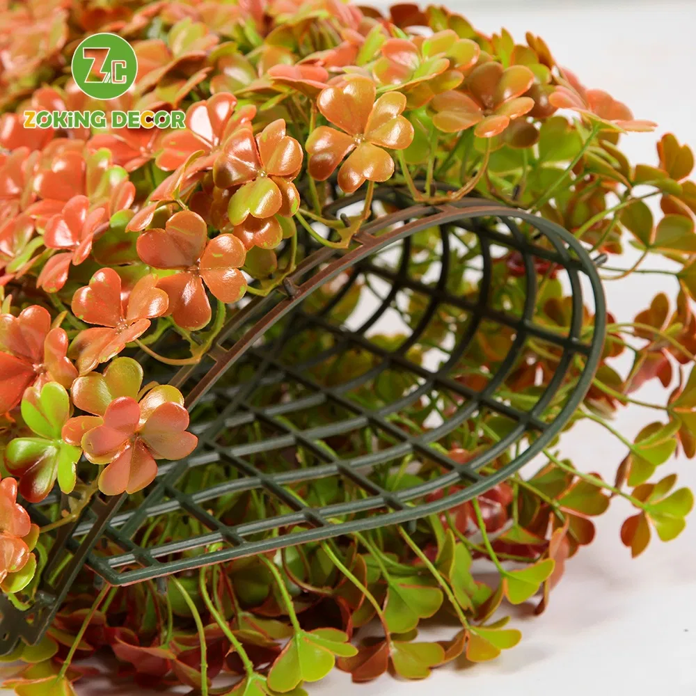 UV Protected Artificial Boxwood Topiary Hedge PE Shrubs and Grass Greenery Mats for Outdoor Home Decorative Walls