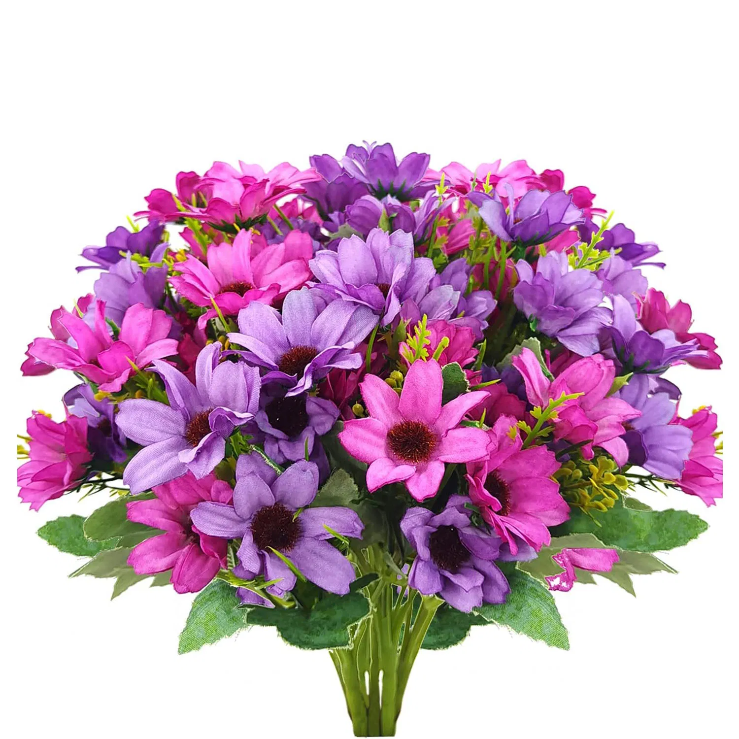 Artificial Wildflowers Fake Daisy Silk Faux Flowers with Stems Arrangements