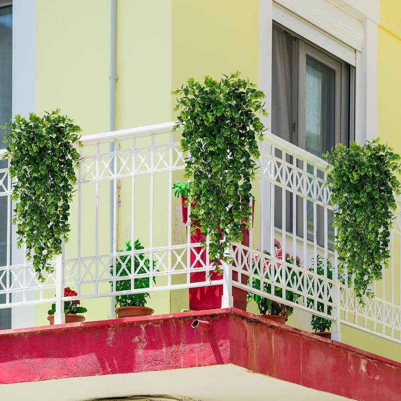 Great Quality High-Strength Plastic Real Touch Eucalyptus Lifelike Hanging Outdoor Decor Artificial Plant