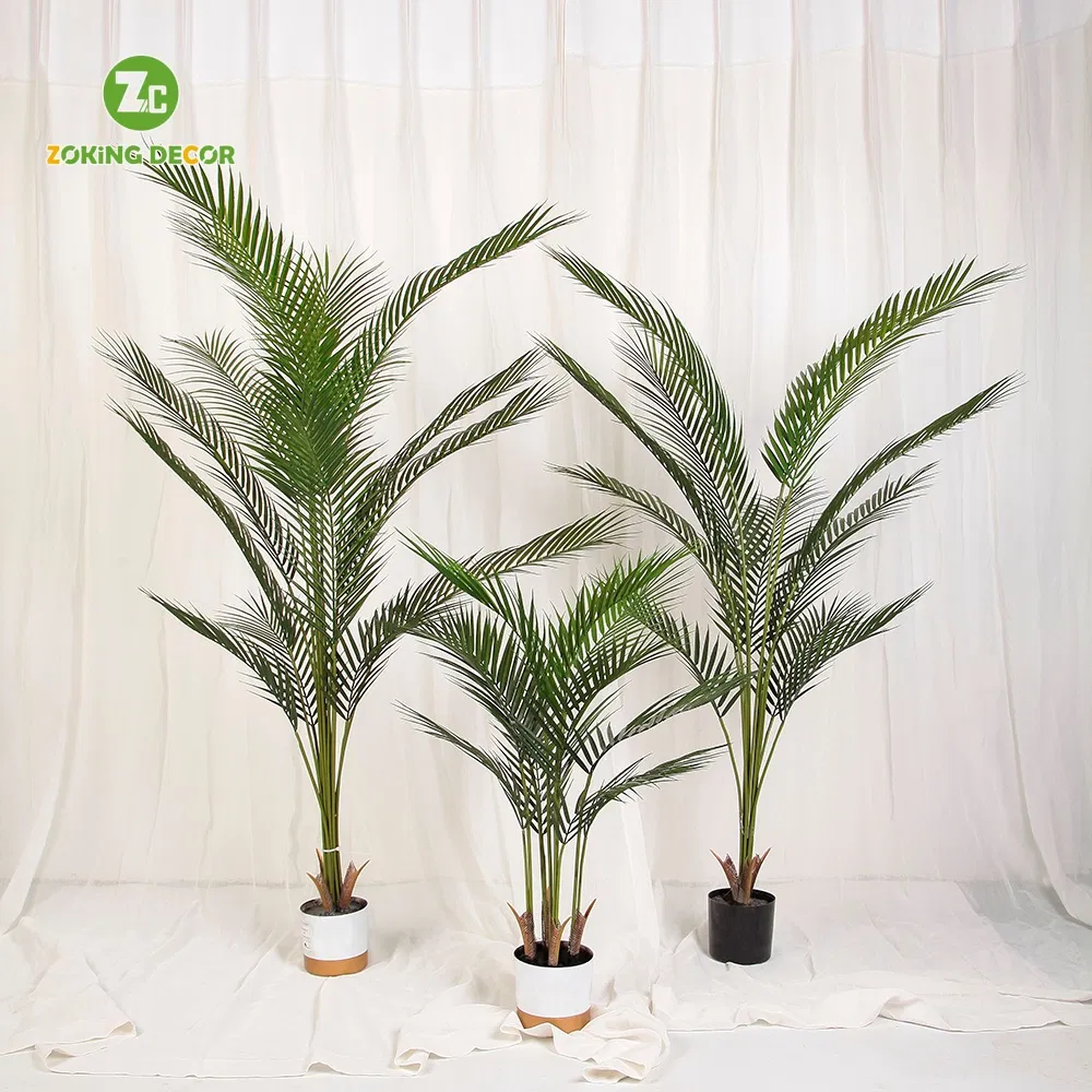 150cm Modern Artificial Palm Tree with Pot Faux Areca Palm Tree Decoration Fake Plastic Palm Tree