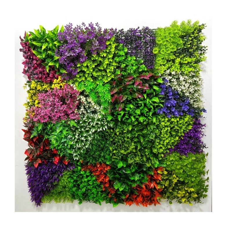 Artificial Moss and Plant Mixed Wall Panel for Interior Design