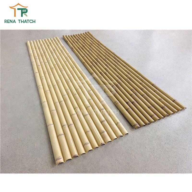 Long Lasting Outdoor Artificial Bamboo Screen Plastic Bamboo Wall Synthetic Bamboo Ceiling
