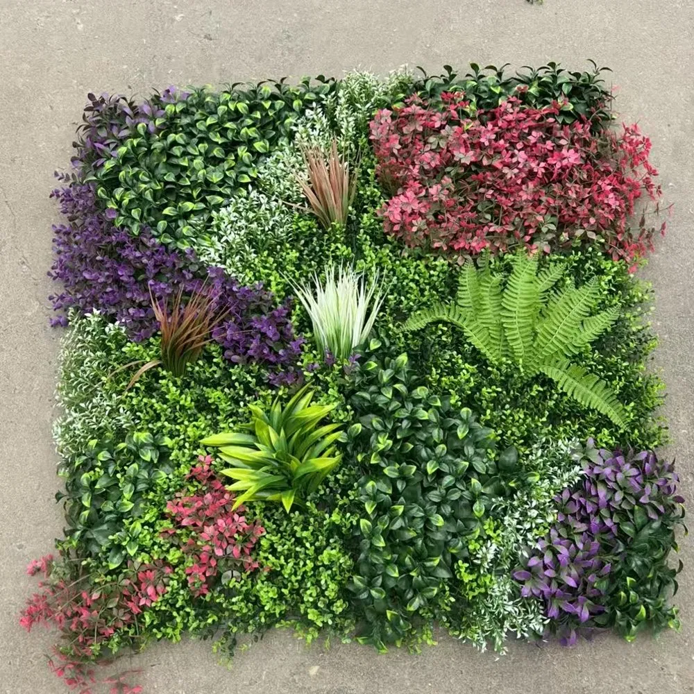 UV Certified Artificial Tropical Green Moss Grass Wall Indoor Plastic Green Wall Flower Type Plant Floor Artificial Plant