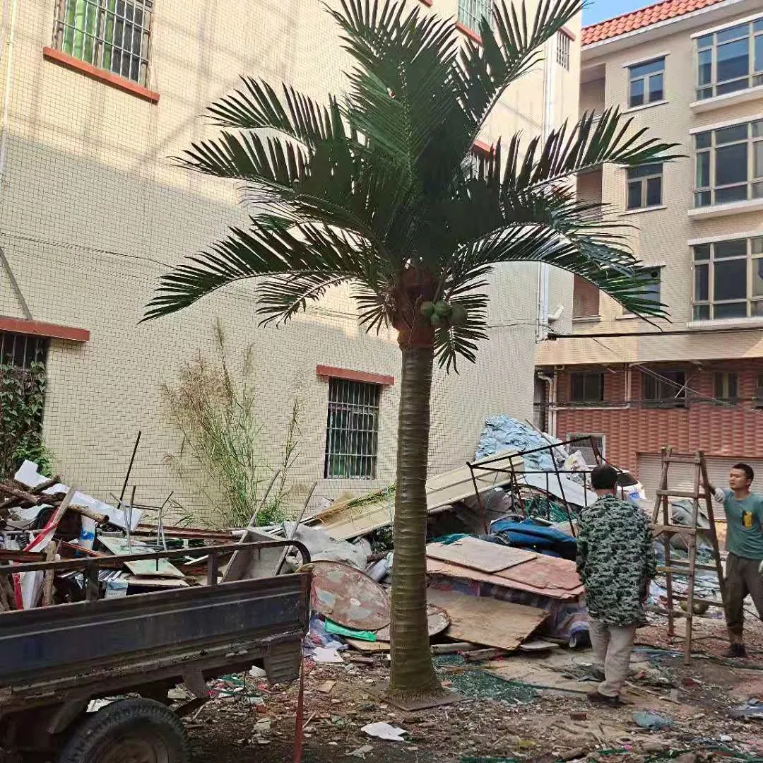 Faux Coconut Palm Tree Trunk Waterproof Artificial Plastic Coconut Tree for Sale