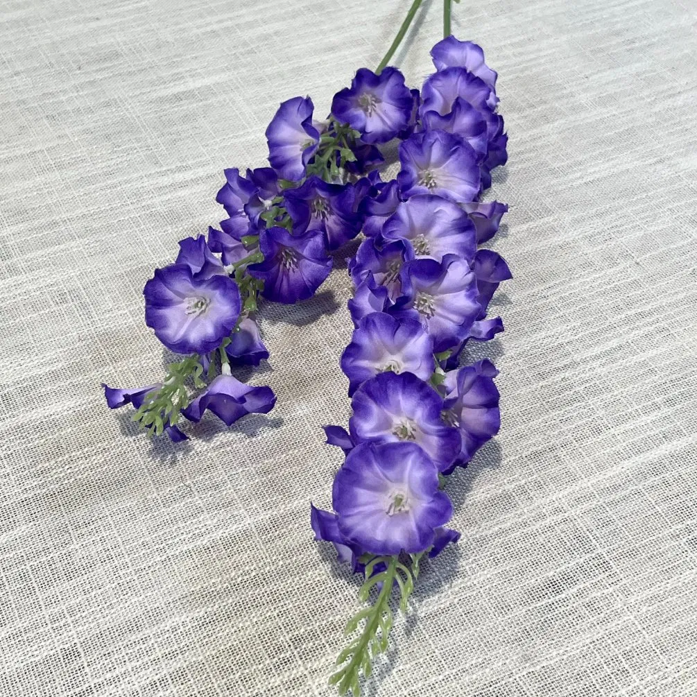 Single Long Rod 2 Forks Qianxun Wind Chime Artificial Flower Bouquet Silk Flower Arrangement 2