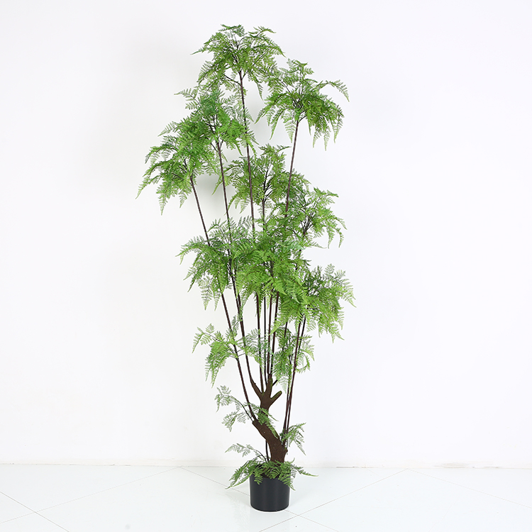 Indoor Decoration Ornamental Fake Fern Tree Nordic Bonsai Plants Artificial Fern Tree