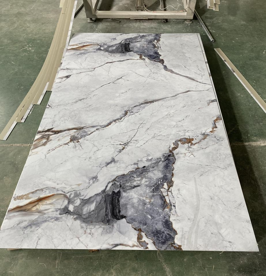 Artificial Marble Decoration Material PVC Marble Sheet Carbon Crystal Bamboo Imitation UV WPC Spc Board Decorative Wall Panel for Exterior Wall Cladding