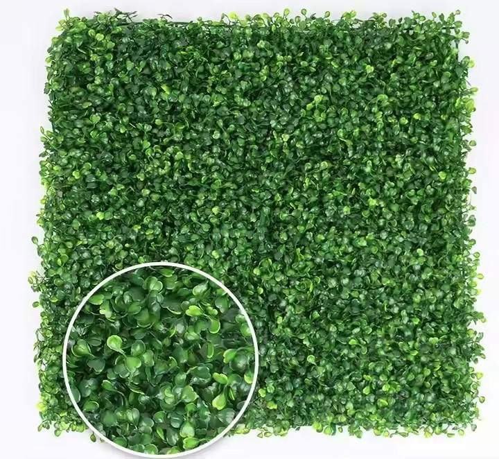 Customization 50*50cm 100*100cm Artificial Boxwood Panelstopiary Hedge Plant UV Protected