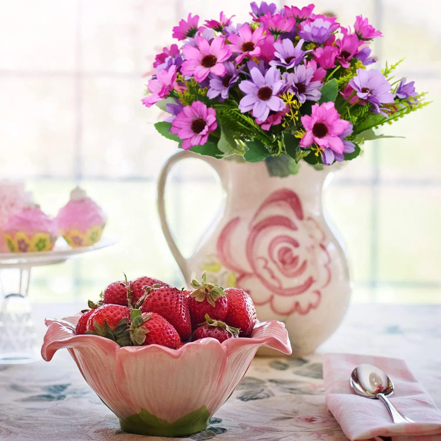 Artificial Wildflowers Fake Daisy Silk Faux Flowers with Stems Arrangements